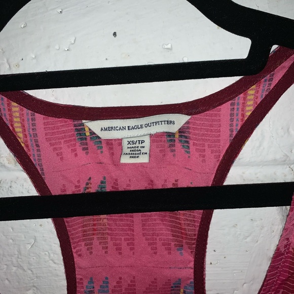 Pink Tribal Styled Block Patterned Tank! - Picture 2 of 3